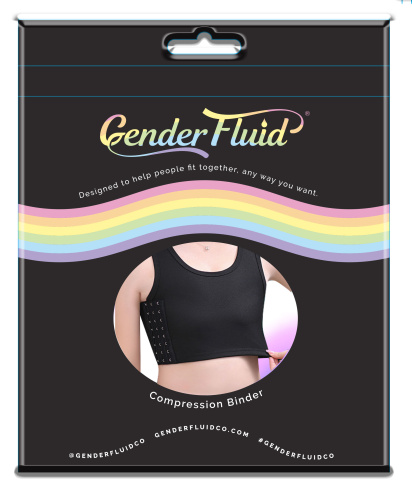 Gender Fluid Chest Compression Binder - 3xl -  Black  2