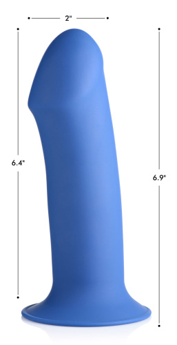 Squeezable Thick Phallic Dildo - Blue  3