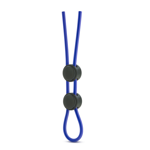 Stay Hard - Silicone Double Loop Cock Ring - Blue  2