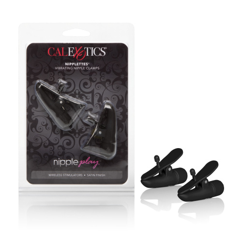 Nipple Play Nipplettes Vibrating Nipple  Clamps - Black  5