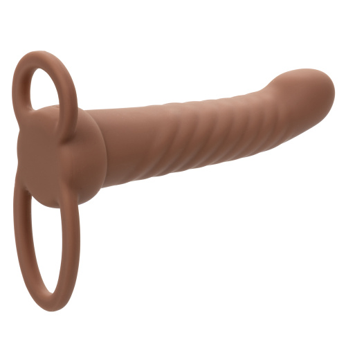 Performance Maxx Rechargeable Ribbed Dual Penetrator - Brown  3