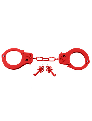 Fetish Fantasy Series Metal Handcuffs - Red  2