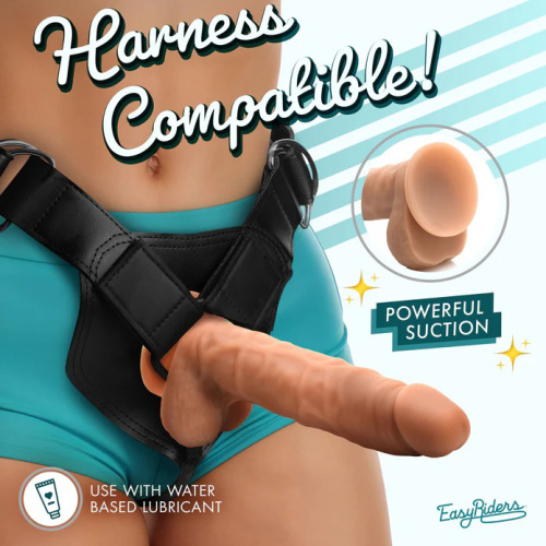 Easy Riders 7" Silicone Dildo With Balls - Medium  2