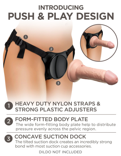 King Cock Elite Beginner's Body Dock Strap-on  Harness - Black  4