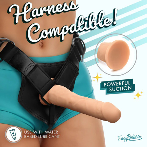 Easy Riders 7" Silicone Dildo - Light  2