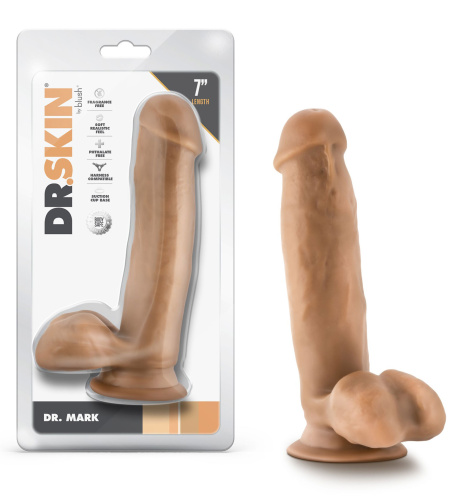 Dr. Skin - Dr. Mark - 7 Inch Dildo With Balls -  Tan  3