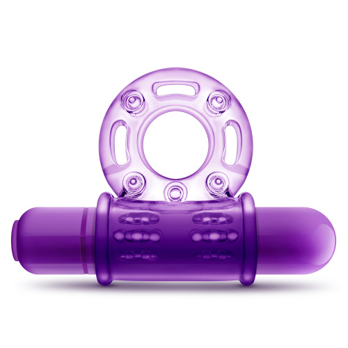 Play With Me - Couples Play - Vibrating Cock Ring - Purple  2