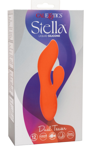 Stella Liquid Silicone Dual Teaser - Orange  2