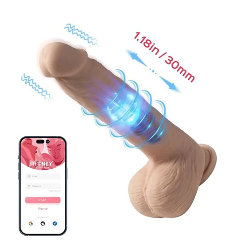 Kenzo-App Controlled 9.5" Big Realistic -  Thrusting Dildo  5
