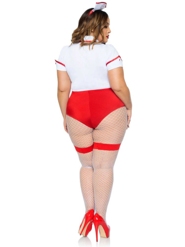 Plus Nurse Feelgood Sexy Costume - 1x/2x - White / Red  4