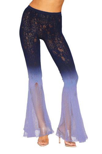 Flair Leg Pantyhose - One Size - Denim/hydrangea  2