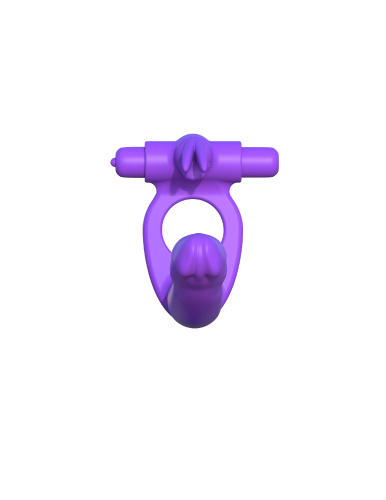 Fantasy C-Ringz Silicone Double Penetrator Rabbit - Purple  5