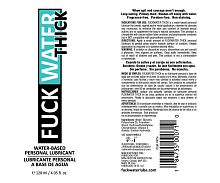 Fuck Water Thick 4oz Clear Water Based Lubricant