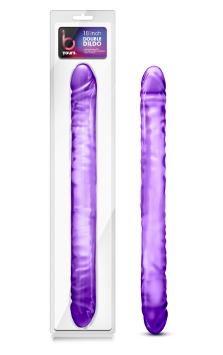 B Yours 18 Inch Double Dildo - Purple  2