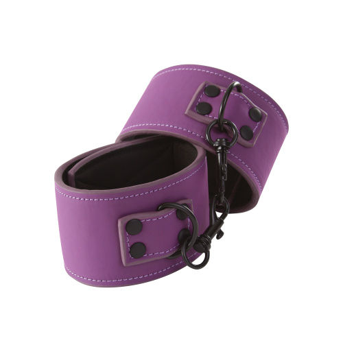 Lust Bondage Wrist Cuff - Purple  2