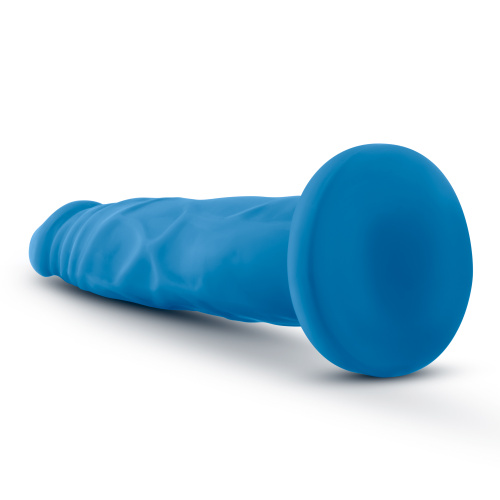 Neo - 7 .5 Inch Dual Density Cock - Neon Blue  4
