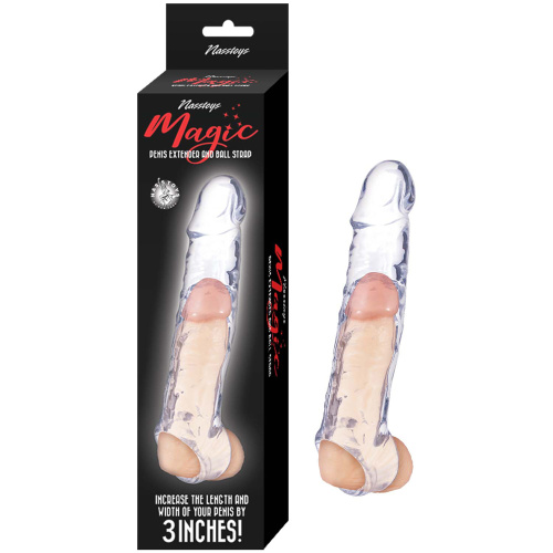 Magic Penis Extender and Ball Strap 6.5" - Clear  2