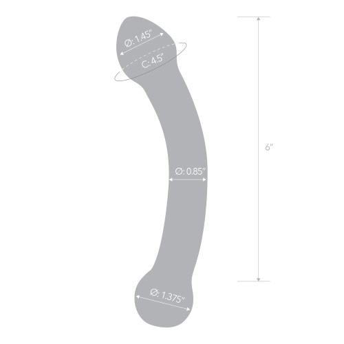 7 Inch Curved Glass G-Spot Stimulator  4