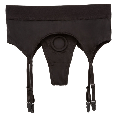 Boundless Thong With Garter - S/m - Black  5