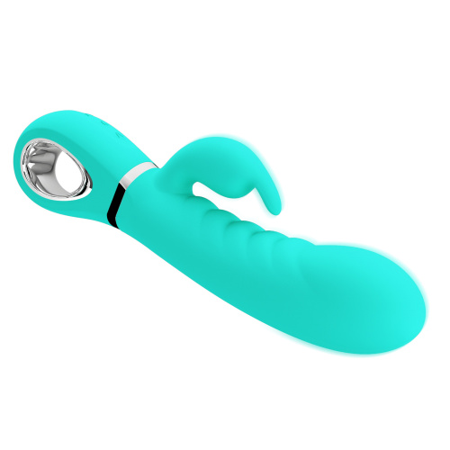 Prescott Super Soft Rabbit Silicone Vibrator - Vibrator -Teal  5