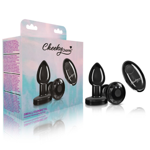Vibrating Gunmetal Metal Remote Plug - Small  2