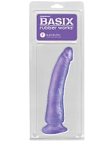Basix Rubber Works - Slim 7 Inch With Suction Cup - Purple