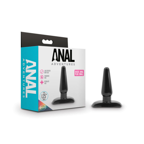 Anal Adventures - Basic Anal Plug - Small - Black  4