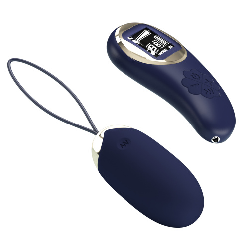Mina Vibrating Remote Control Egg - Blue  2
