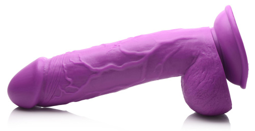 Pop Pecker 8.25 Inch Dildo With Balls - Purple  5