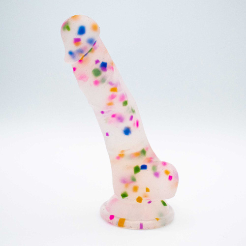 Cock-a-Palooza Confetti Silicone Suction Dildo  4