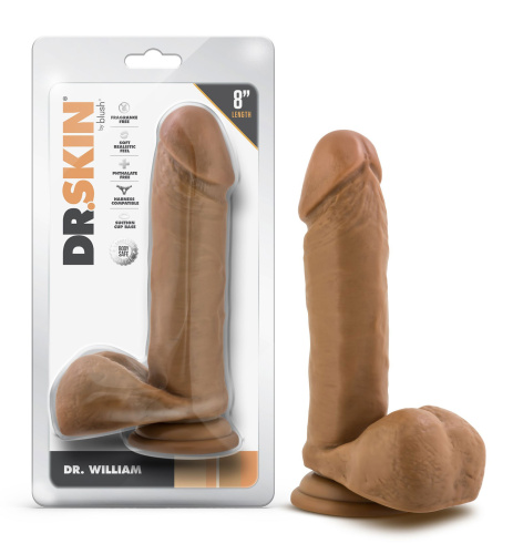 Dr. Skin - Dr. William - 8 Inch Dildo With Balls - Tan  3