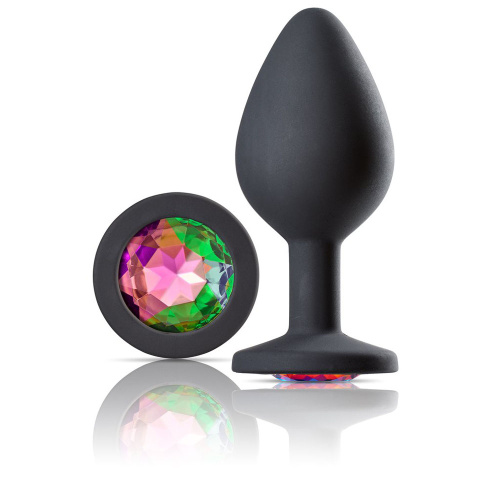 Cloud 9 Novelties Gems Jeweled Silicone Anal Plug  - Medium  2
