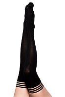 Dana Lynn - Ribbed Thigh High - Size B - Black