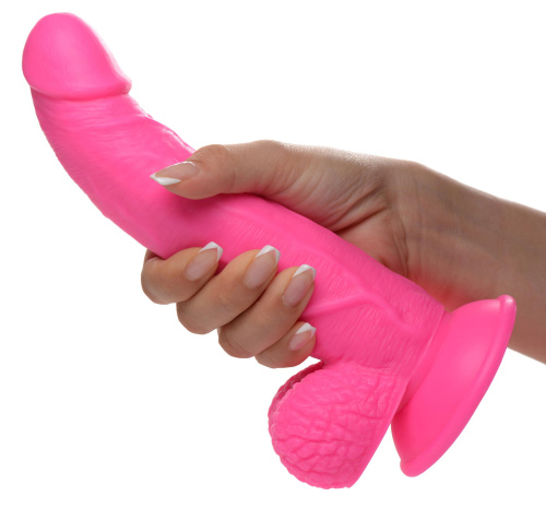 Pop Pecker 7.5 Inch Dildo With Balls - Pink  3