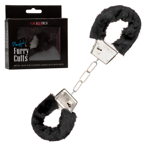 Playful Furry Cuffs - Black  4