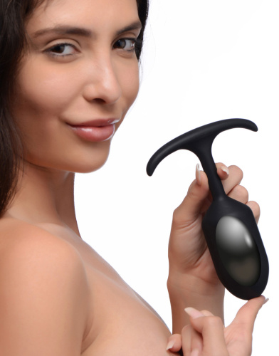 Premium Silicone Weighted Anal Plug - Medium  3