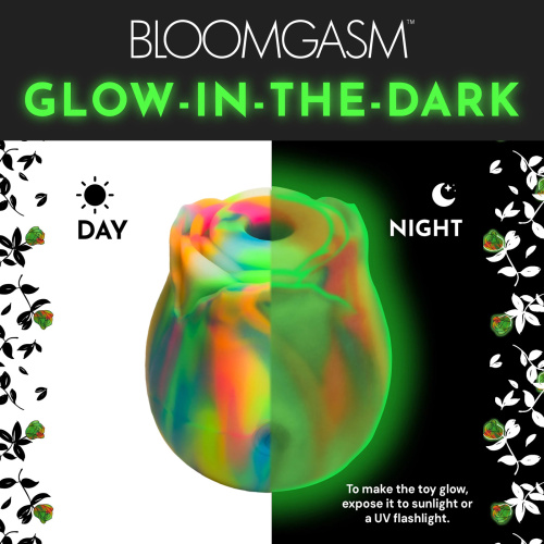 Glow Rose Glow-in-the-Dark Rose Clit Stimulator - Rainbow  4