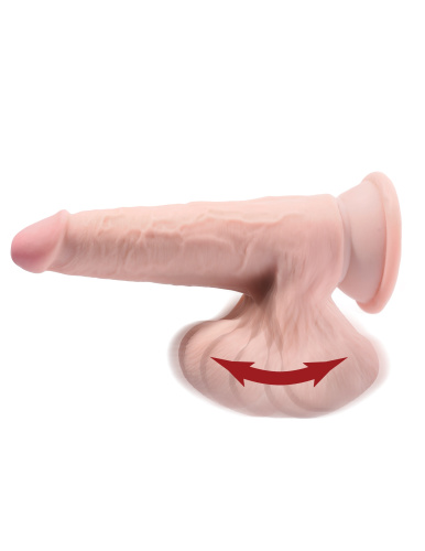 7 Inch Triple Density Cock With Swinging Balls - Light  2