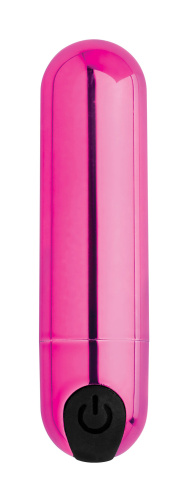 10x Rechargeable Vibrating Metallic Bullet - Pink  3