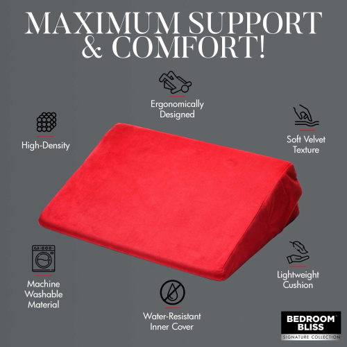 Love Cushion Small Wedge Pillow - Red  4