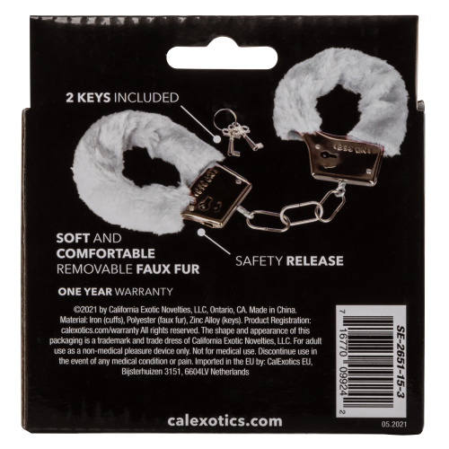 Playful Furry Cuffs - White  3