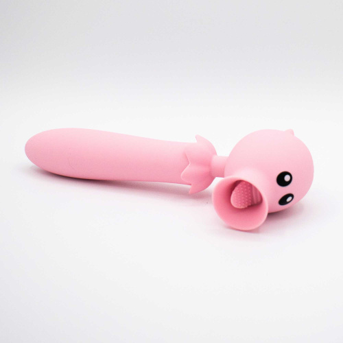 Lick n' Stick Clit Flicker and G-Spot Vibrator - Pink  5