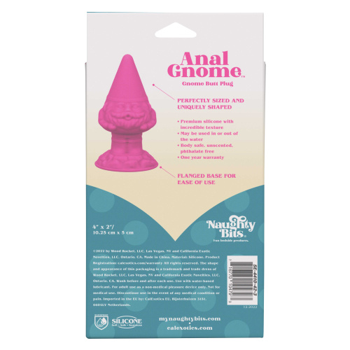 Naughty Bits Anal Gnome Gnome Butt Plug - Pink  2