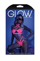 Lights Off Bralette and Panty - Small/medium -  Neon Pink