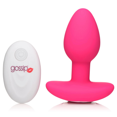 Gossip Pop Rocker 10x Vibrating Silicone Plug - Magenta  4