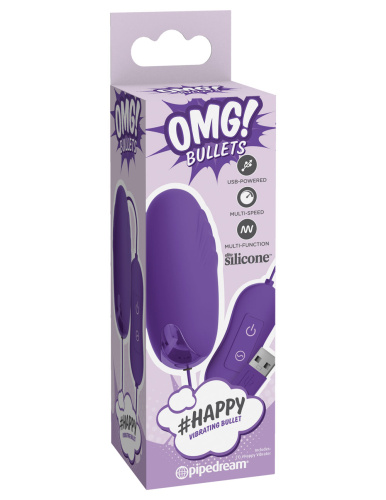 Omg! Bullets Happy Vibrating Bullet - Purple  4