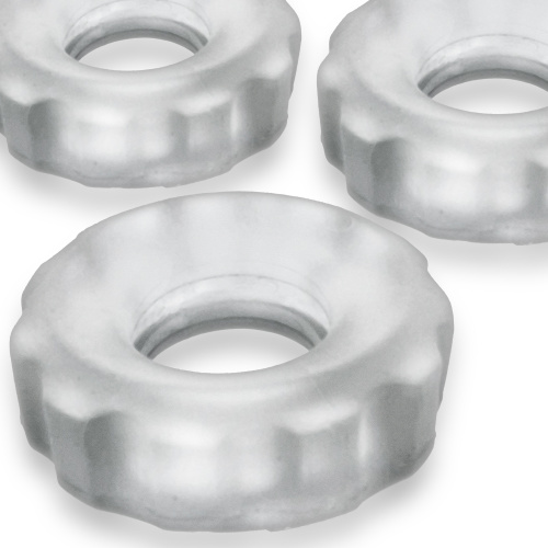 Super Huj - 3-Pack Cockrings - Clear Ice  2