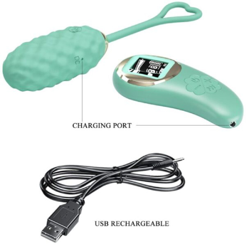 Vivian Remote Control Vibrating Egg - Turquoise  4