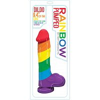 Pumped Rainbow Silicone Dildo