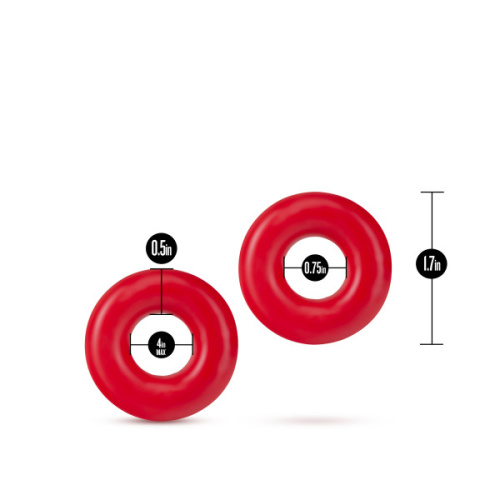 Stay Hard - Donut Rings Oversized - Red  2